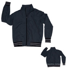 Yj-3004 Dark Grey Black Microfiber Sports Sporty Sport Jacket for Men